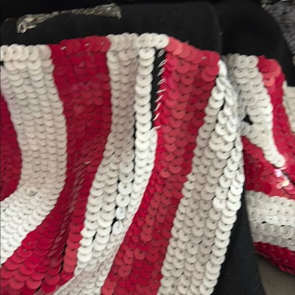 Vintage MOD denim Stars and Stripes sequin denim jacket large - Picture 12 of 15